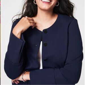 NWT Spanx Lady Jacket Navy Blue 1X
